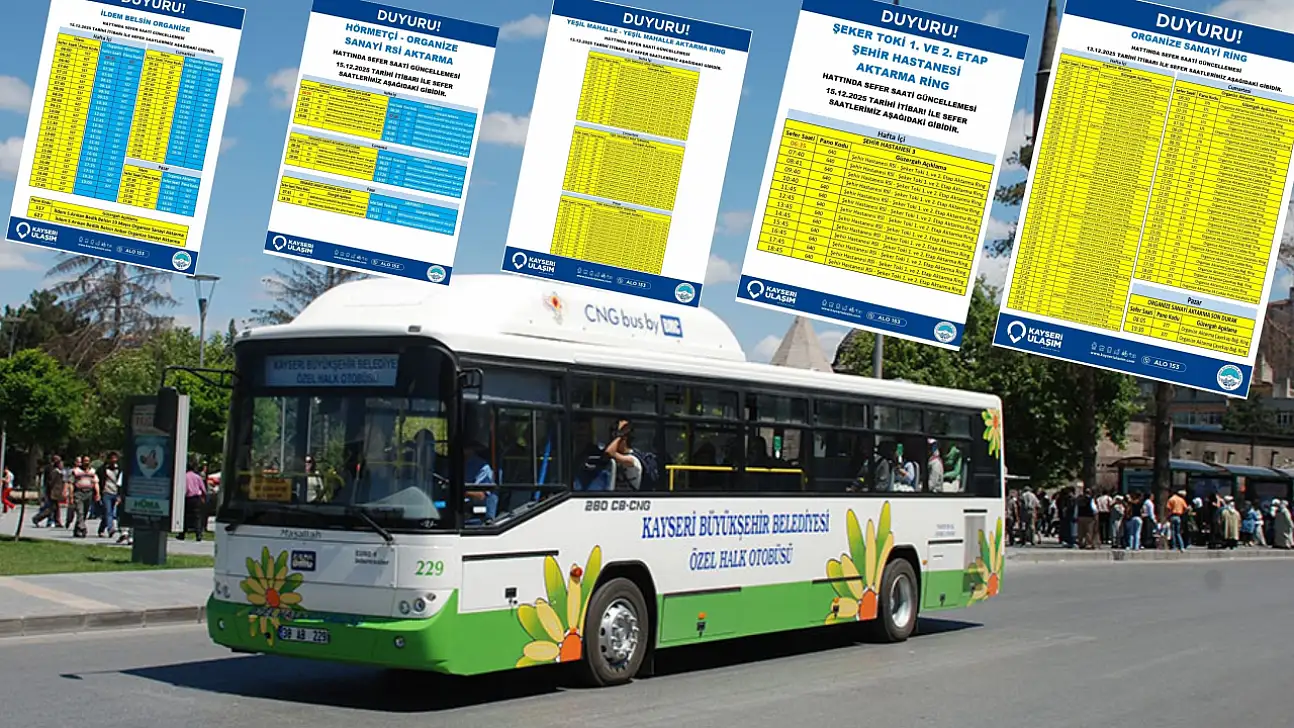 13 Aralık'tan itibaren bazı hatlarda sefer saatleri güncellendi