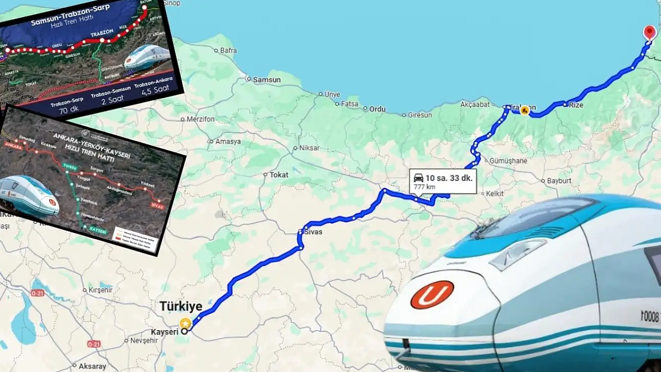 Bir rüya gerçek oluyor! Bu hat Kayseri'den Batum'a kadar uzanıyor