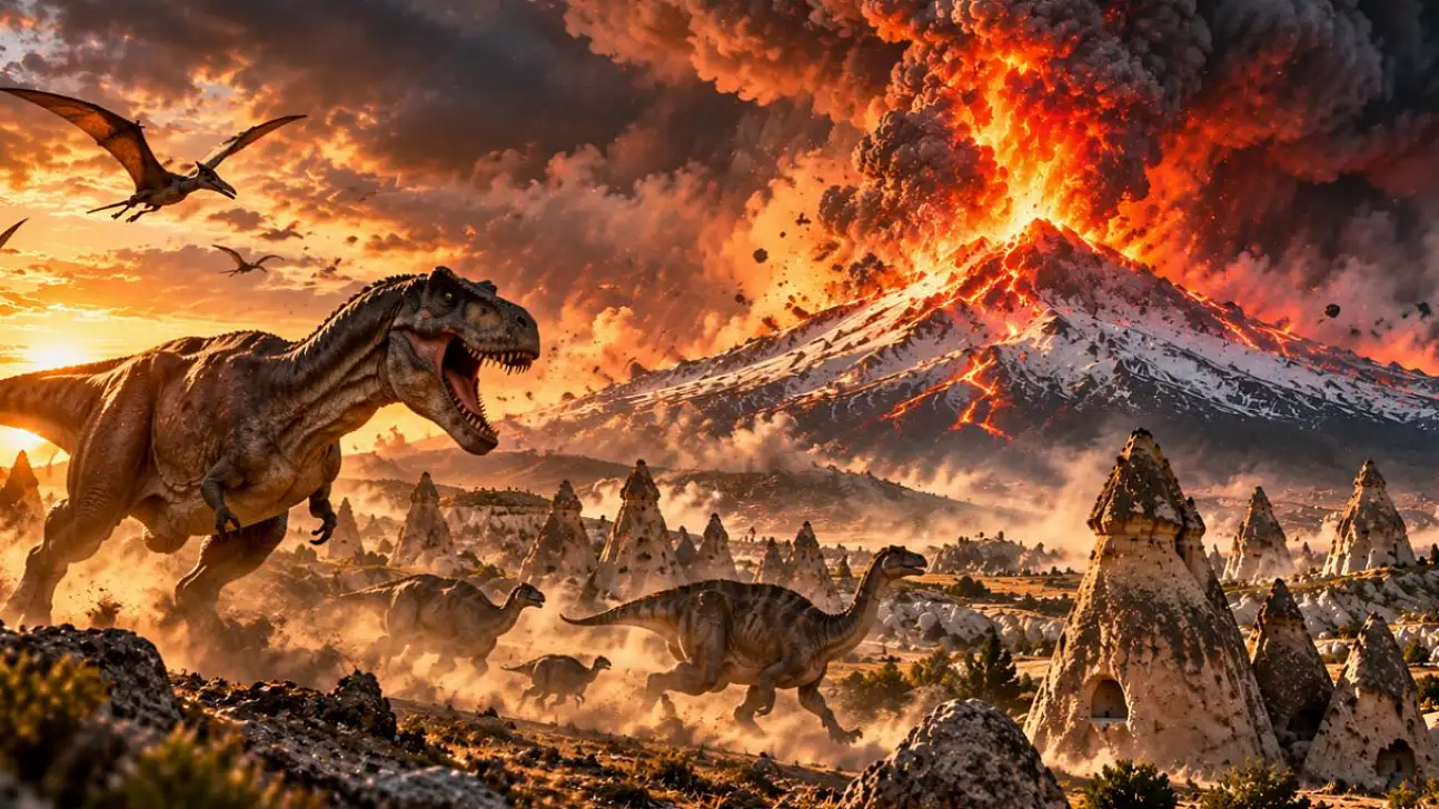 Erciyes patladığında dinozorlar bile yok muydu?
