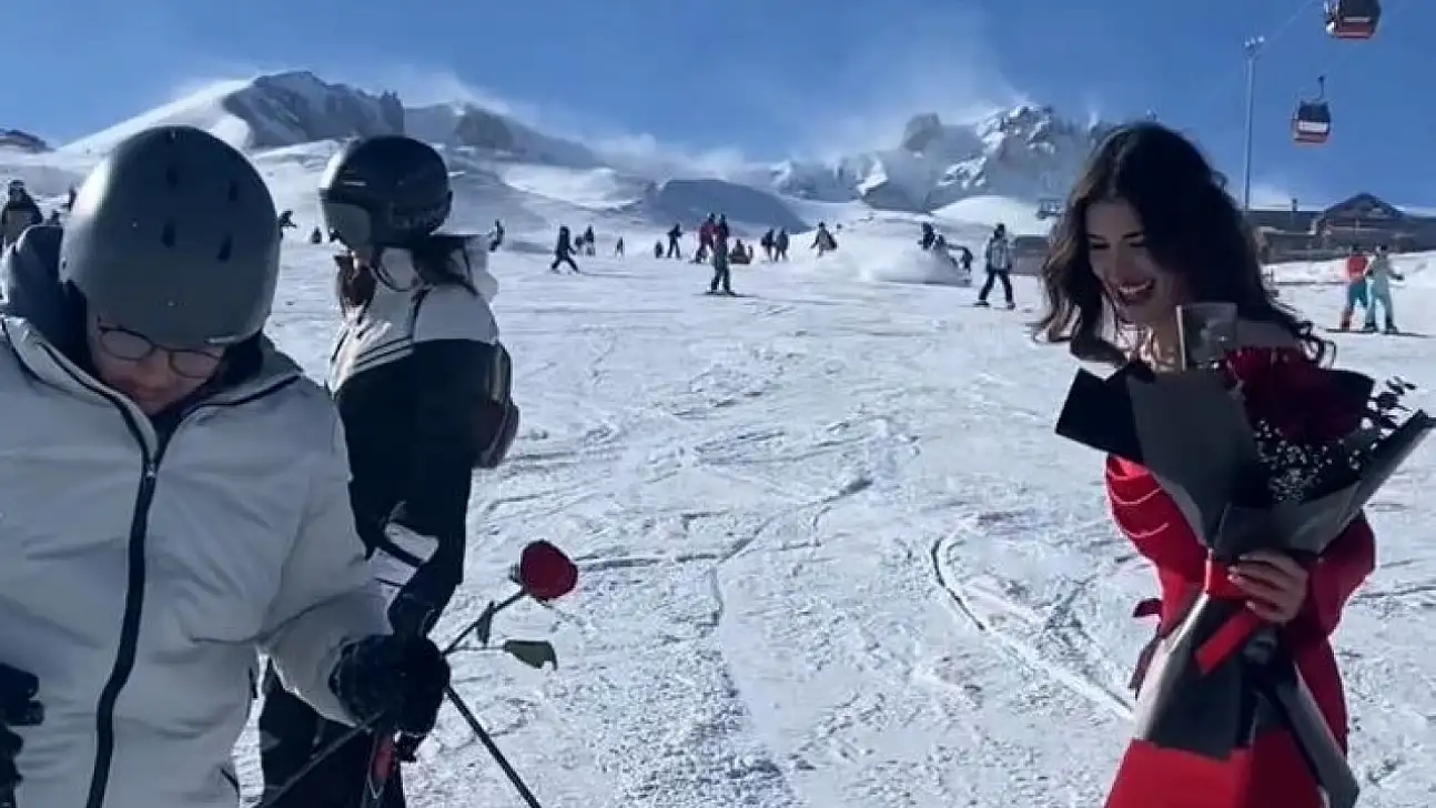 Erciyes'te şaşırtan görüntü!