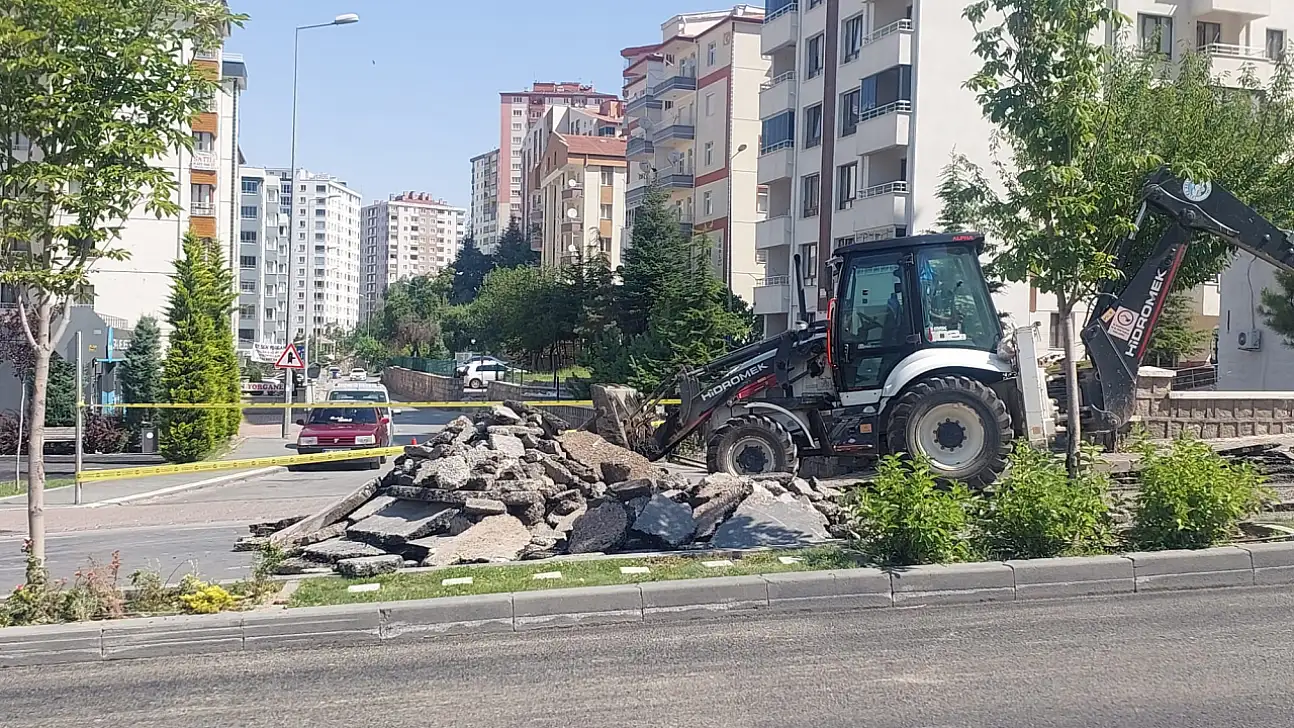 Kayseri'de 5 gün kapalı olacak yolda çalışmalar başladı