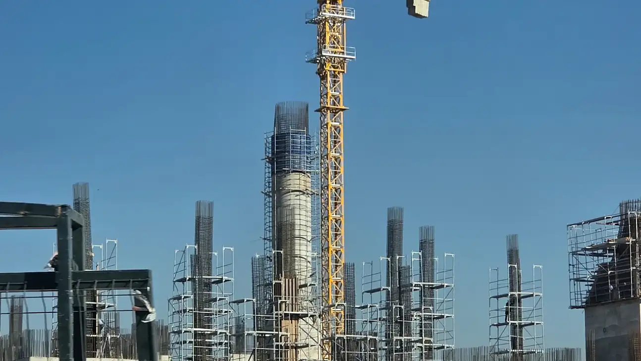 Kayseri'de 700 milyonluk camide son durum! Beton bloklar yükseliyor