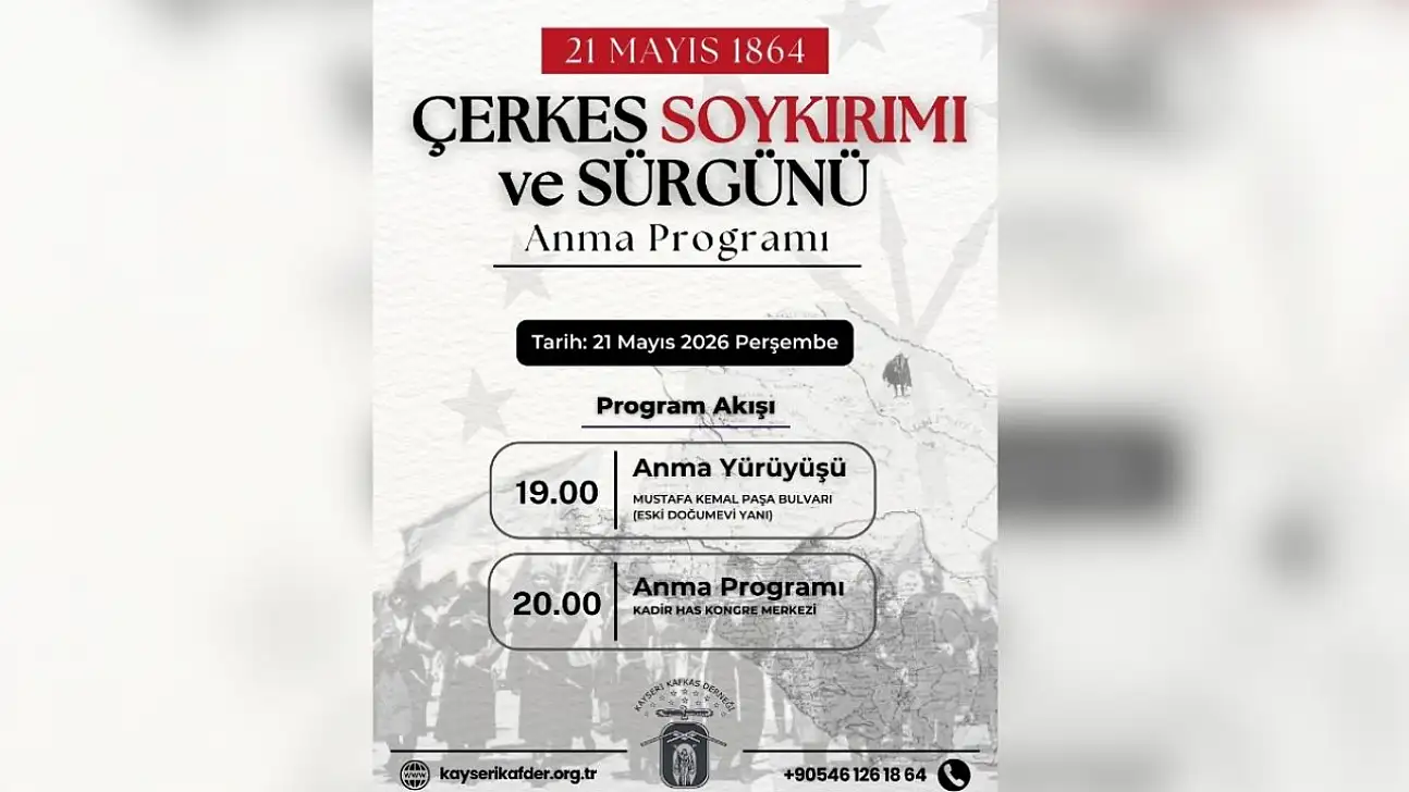Kayseri'de Çerkesler 21 Mayıs'ta sürgün ve soykırımı anacak