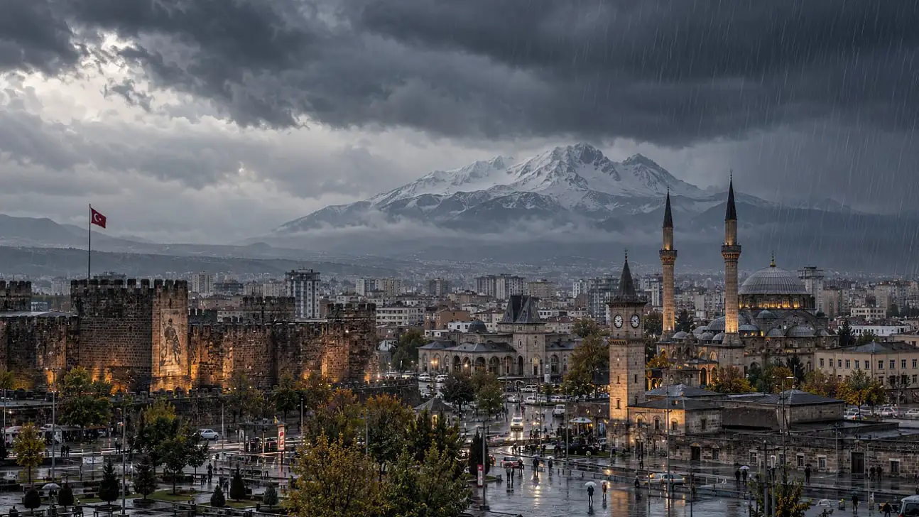 Kayseri'de Cuma gününe dikkat: Sıcaklıklar düşüyor, yağmur geliyor!