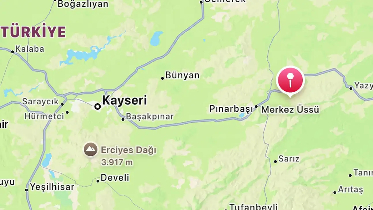 Kayseri'de deprem