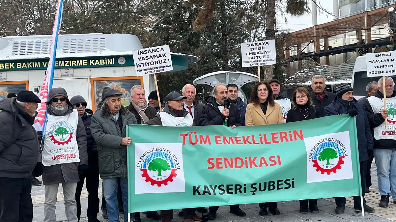 Kayseri'de Emekliler eylem yaptı!
