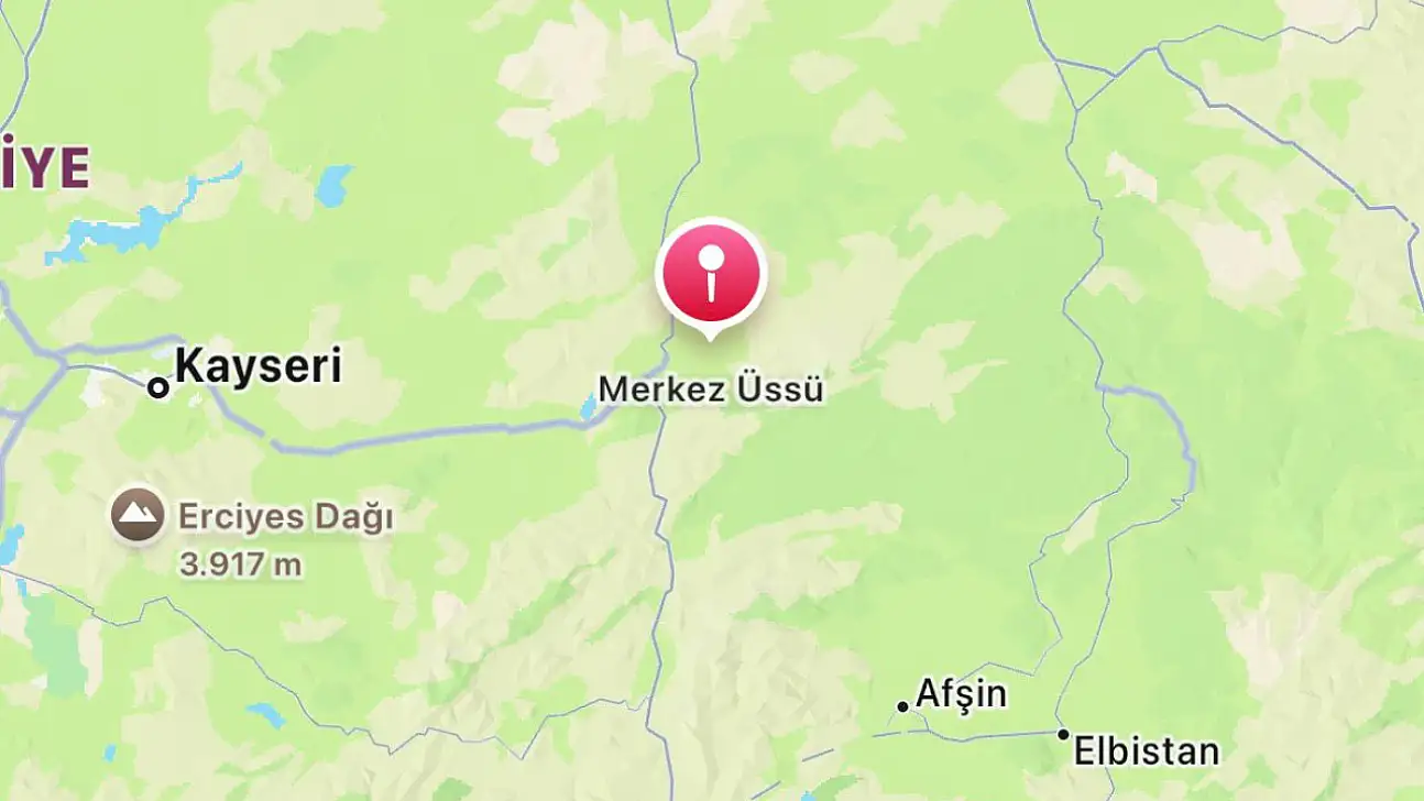 Kayseri'de gece saatlerinde deprem
