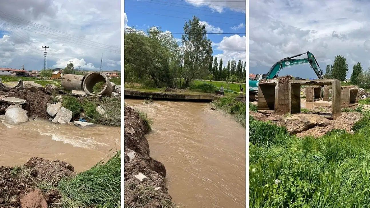 Kayseri'de taşkın! Ekipler harekete geçti