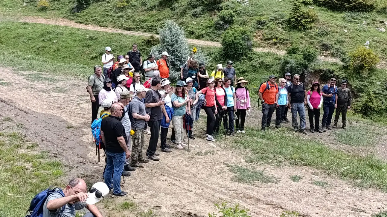 Kayseri'deki doğal güzelliği görmek için 8 saat yürüdüler