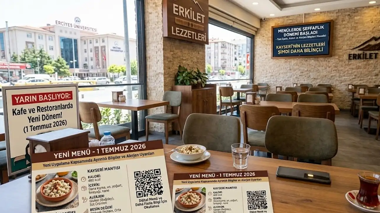 Kayseri'deki kafe ve restoranları ilgilendiren uygulama yarın başlıyor!