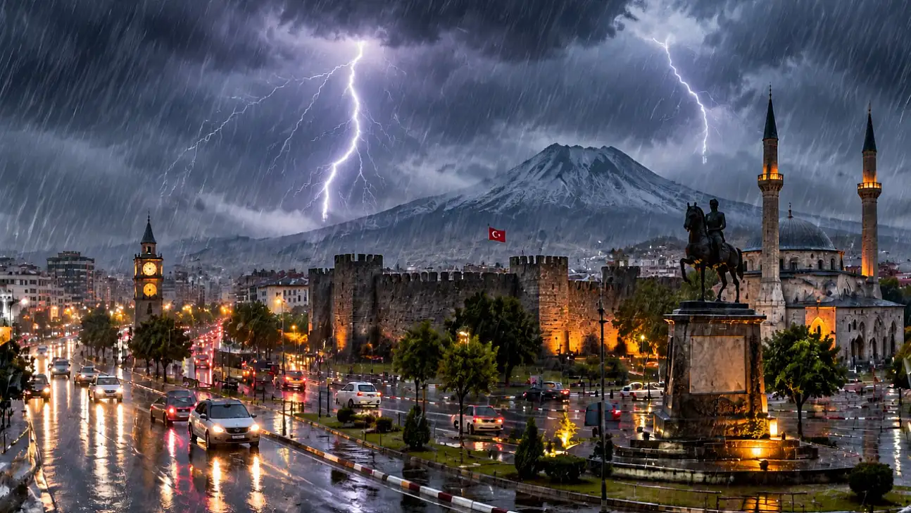 Meteoroloji'den Kayseri'ye gök gürültülü yağış uyarısı!