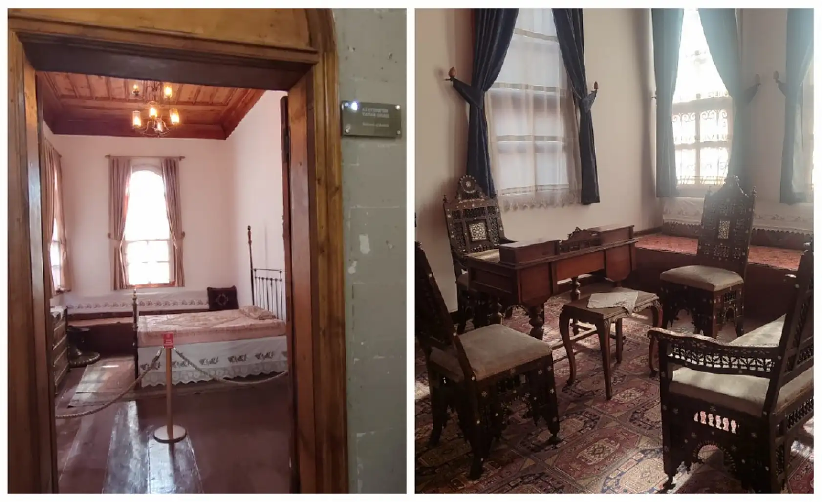 İşte Atatürk'ün Kayseri'deki yatağı ve çalışma masası!
