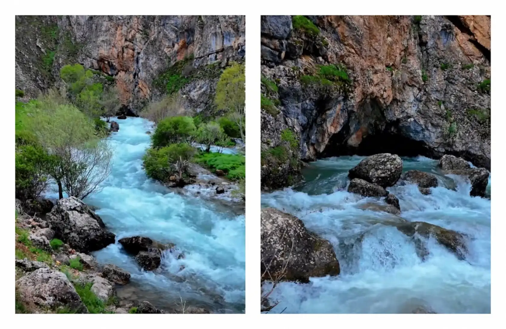 Kayseri'de depremde kuruyan şelalede dikkat çeken görüntü