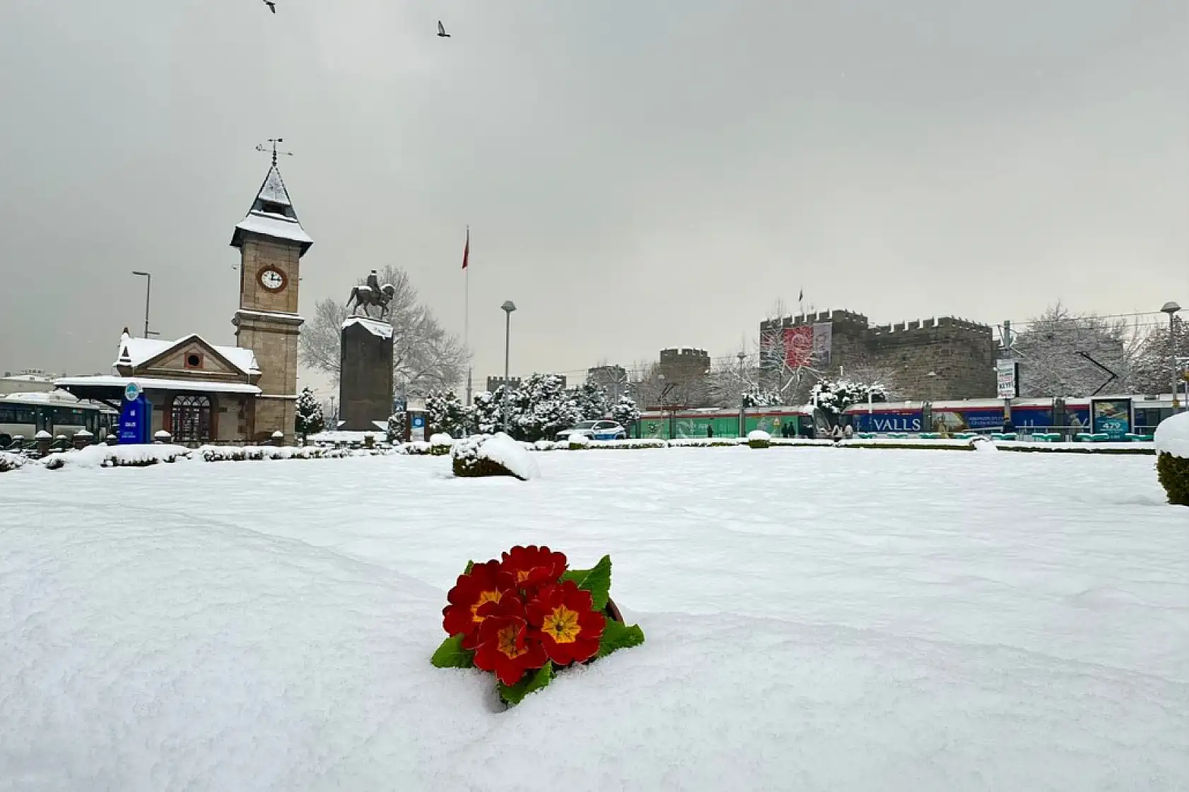 Kayseri'de çekildi! İşte kentten kar manzaraları