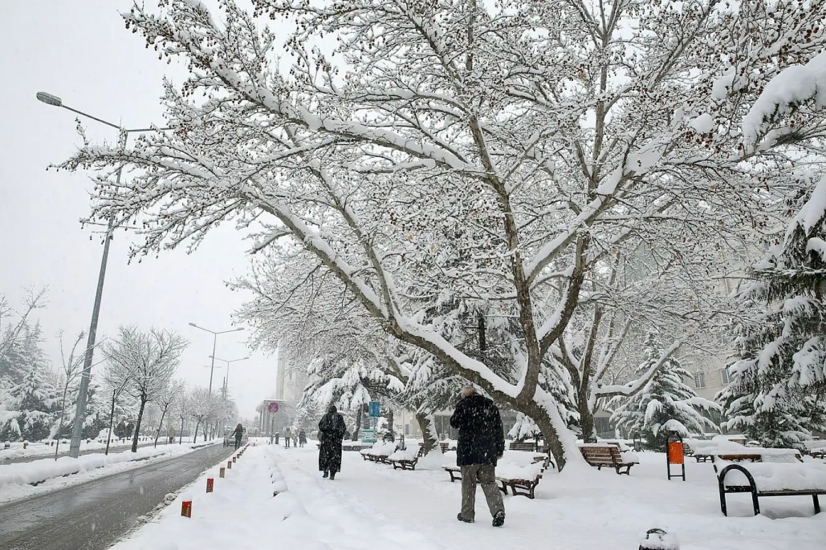 Kayseri'de çekildi! İşte kentten kar manzaraları