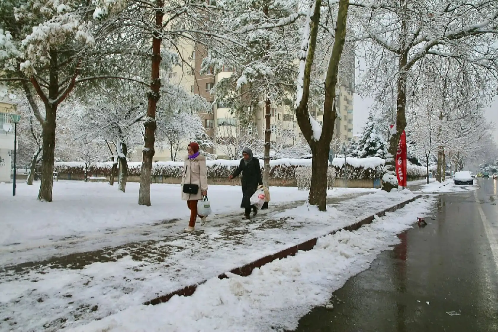 Kayseri'de çekildi! İşte kentten kar manzaraları