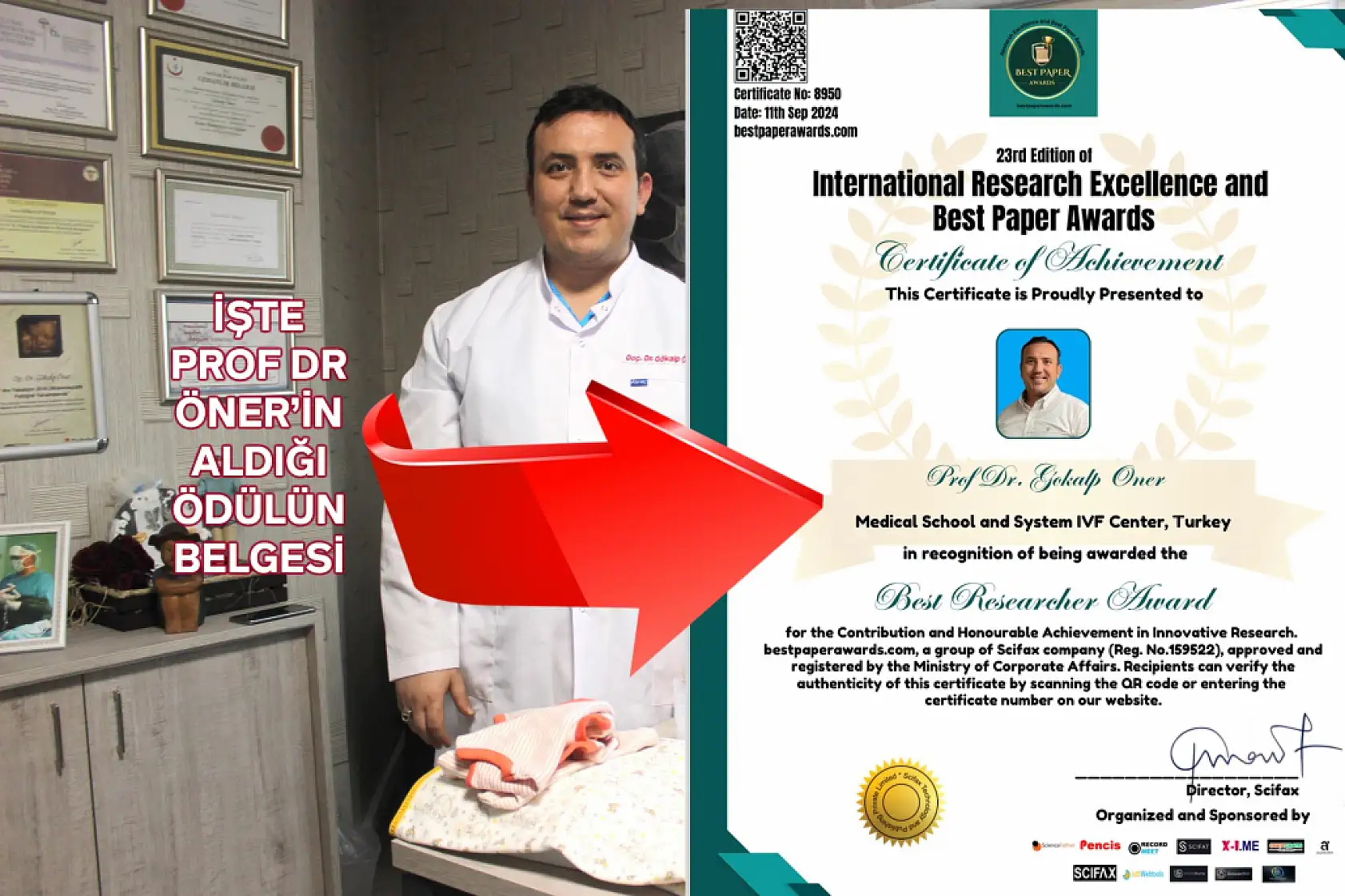 Kayserili profesöre uluslararası ödül! 'Gururluyum' dedi, bakın hangi alanda ödül aldı?