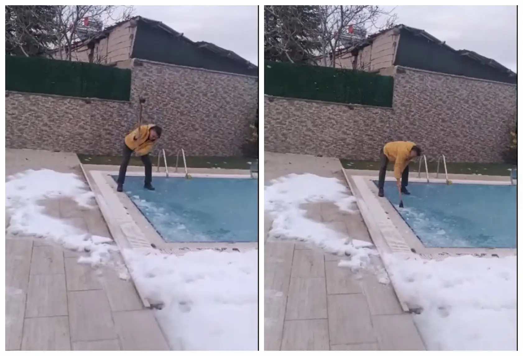 Bu balyozlu görüntü Kayseri'de çekildi! Donduran görüntüler