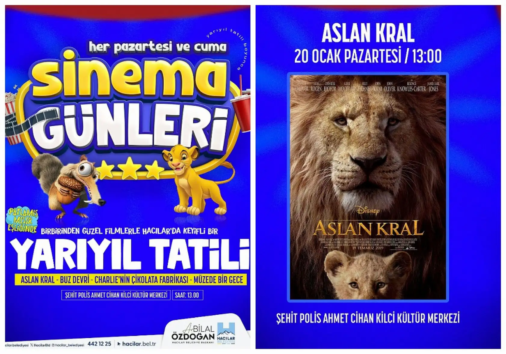 Kayseri'de herkese ücretsiz, patlamış mısır ikramlı sinema! Bakın nerede?