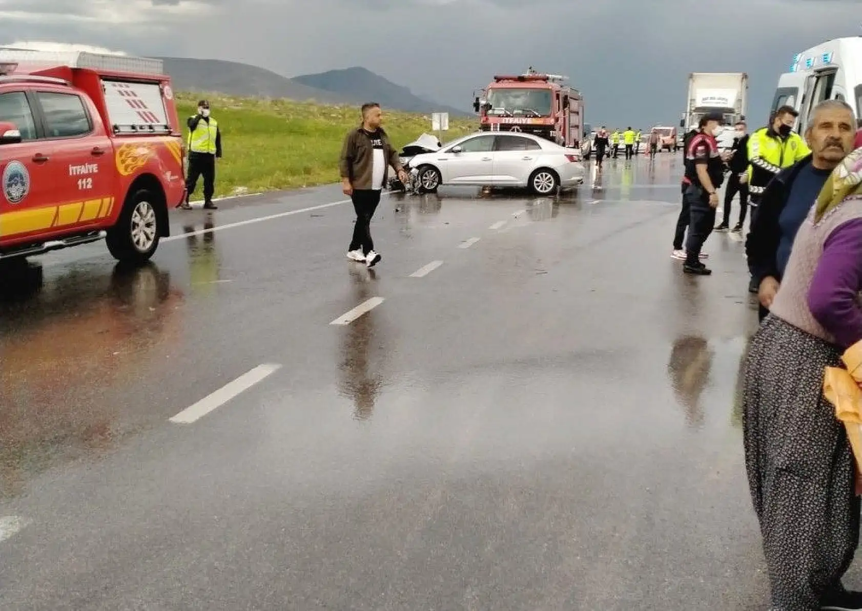 Pınarbaşı'da zincirleme trafik kazası