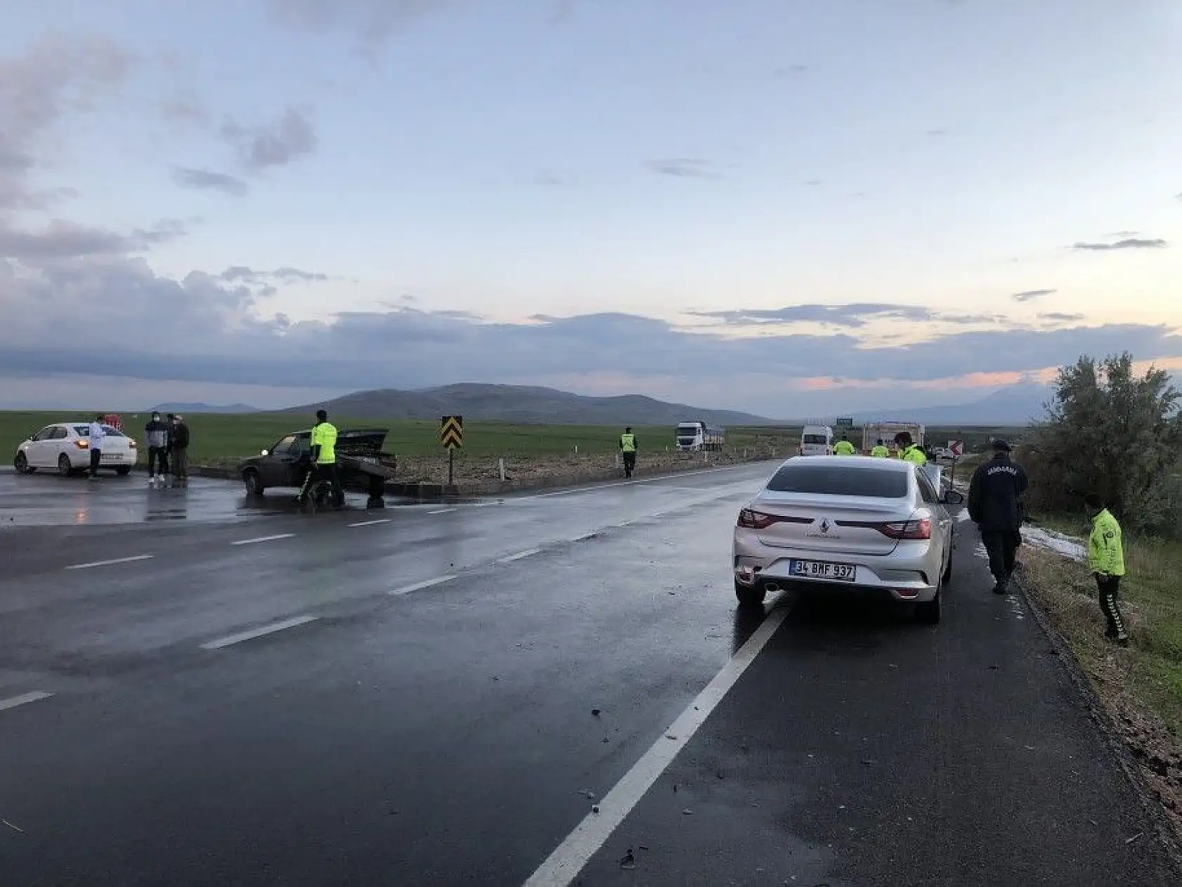 Pınarbaşı'da zincirleme trafik kazası