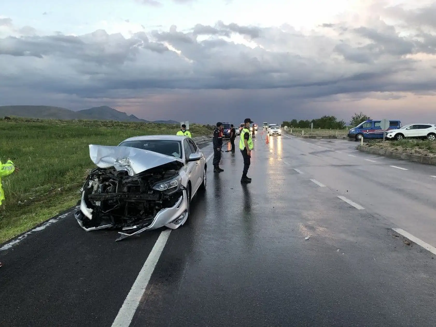 Pınarbaşı'da zincirleme trafik kazası