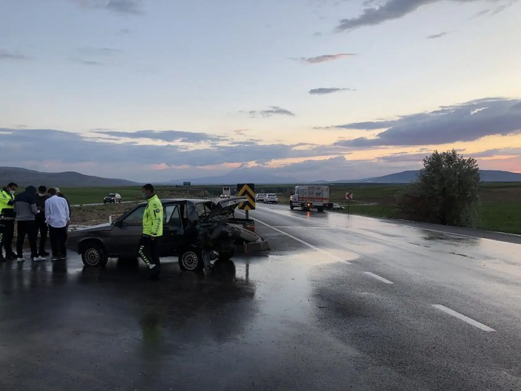 Pınarbaşı'da zincirleme trafik kazası