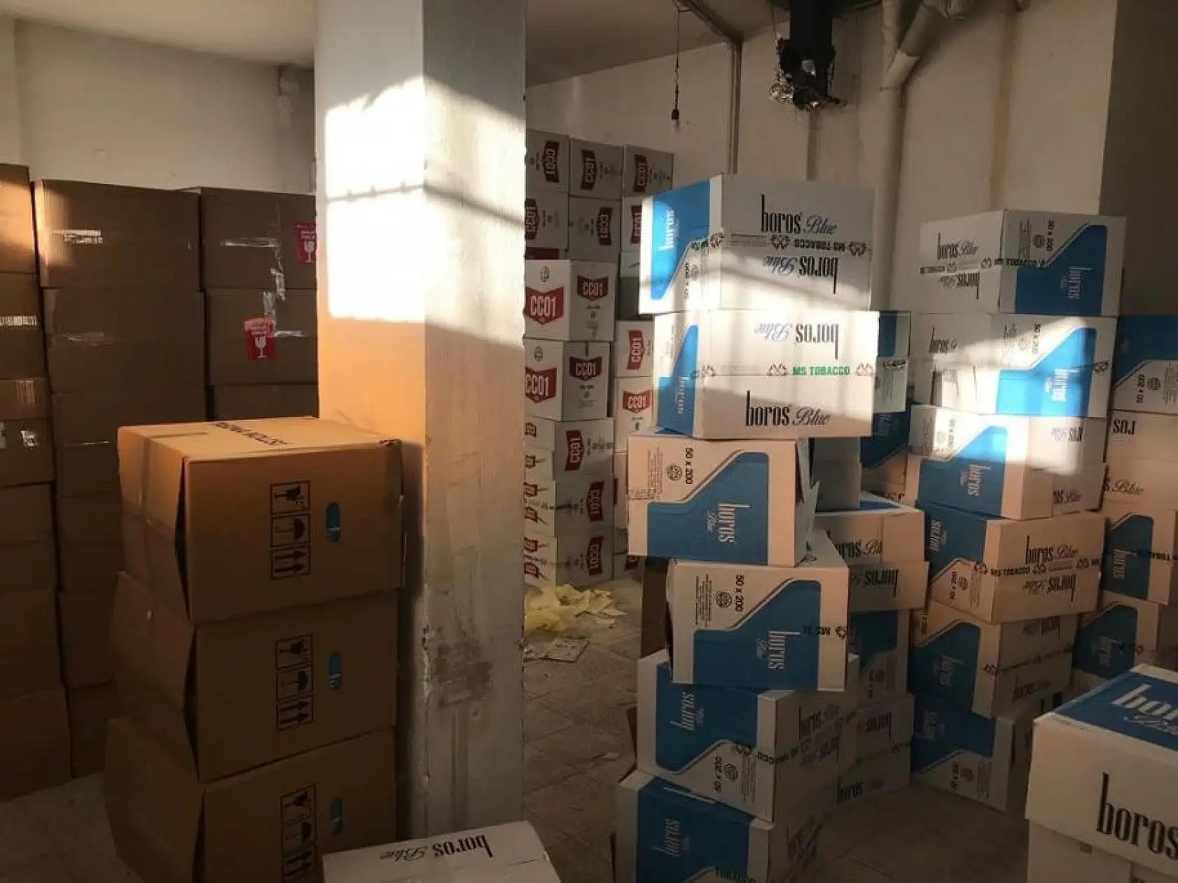 6 milyon dal boş makaron ele geçirildi