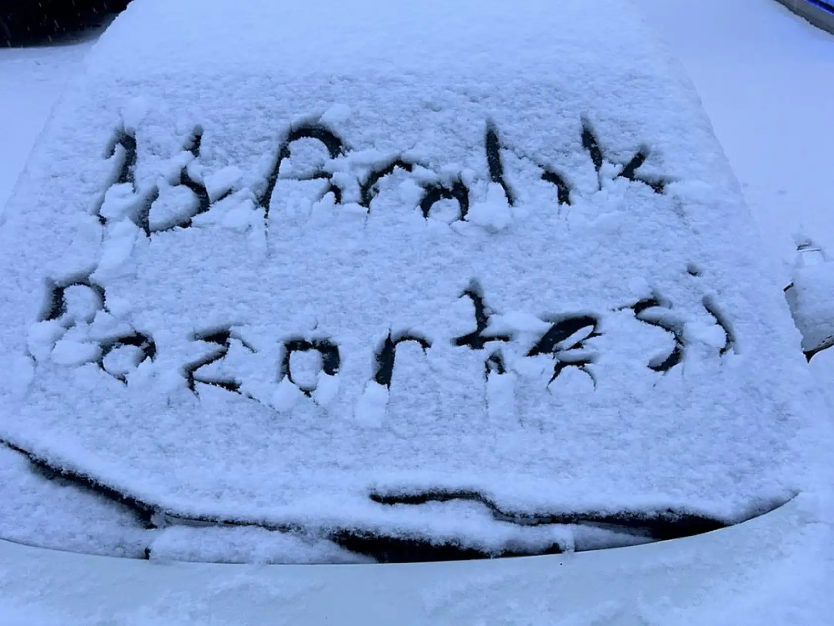 Bu balyozlu görüntü Kayseri'de çekildi! Donduran görüntüler