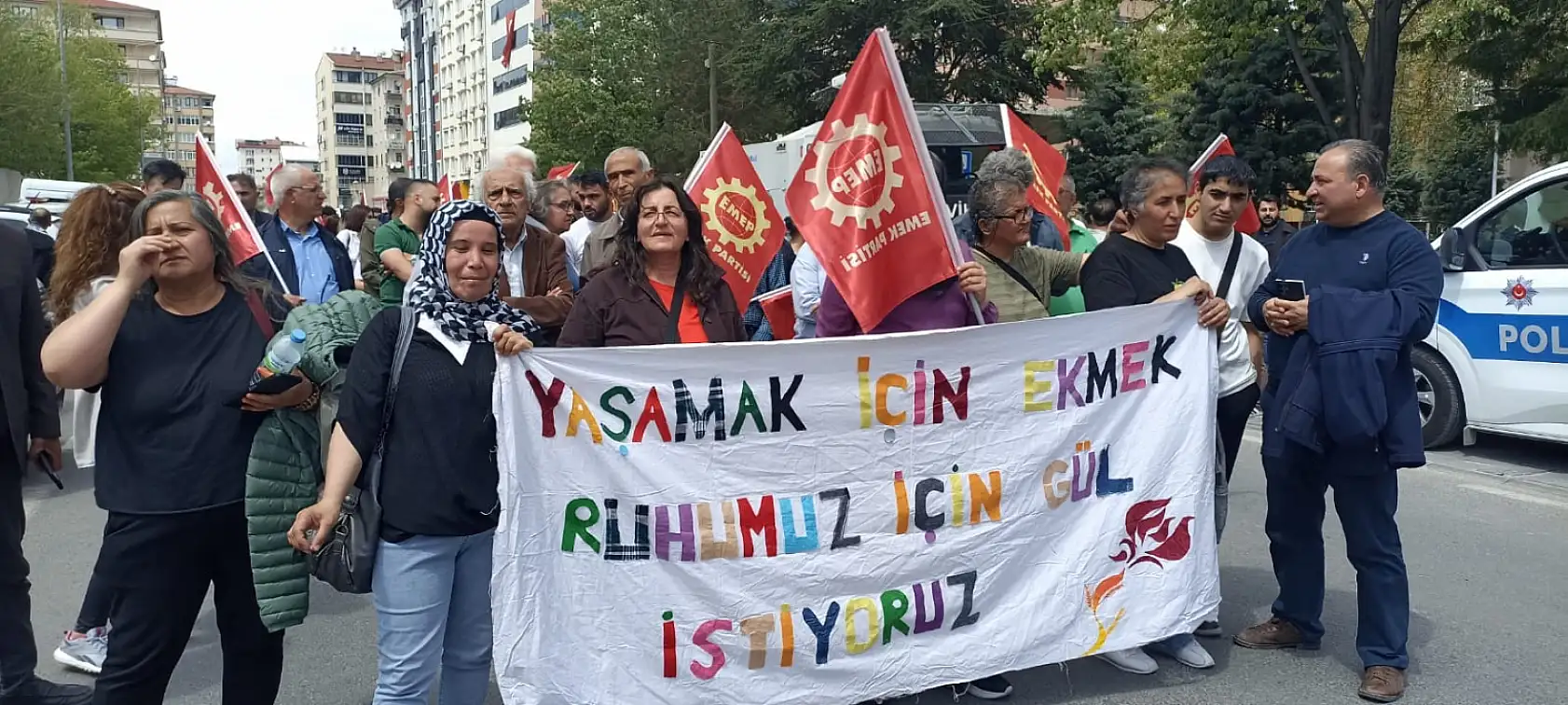 Kayseri'deki 1 Mayıs kutlamalarından renkli görüntüler