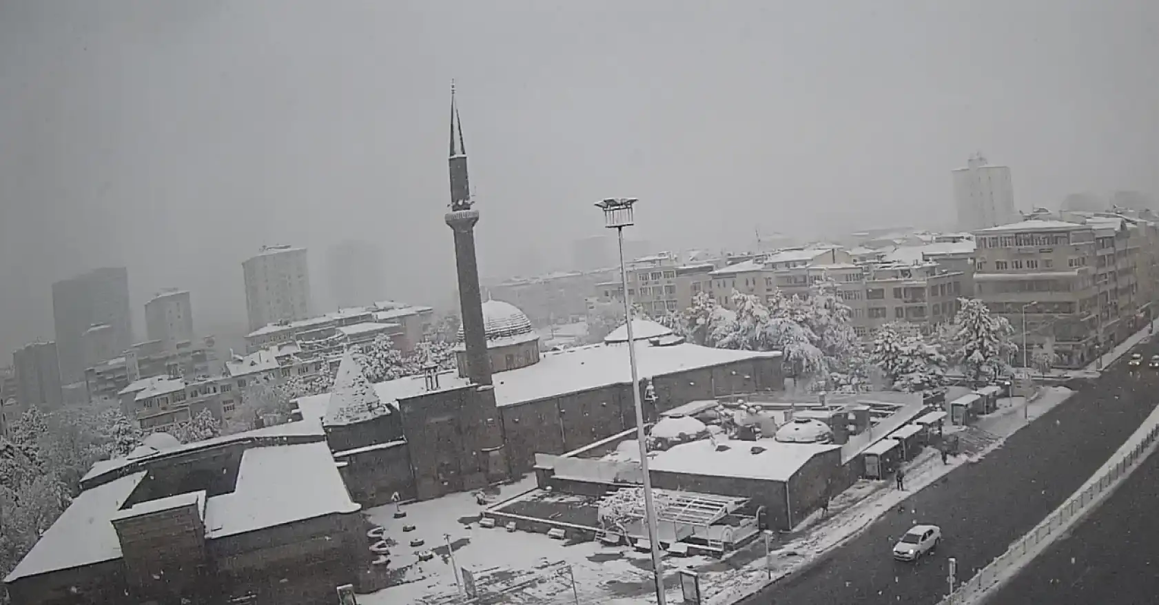 İşte kar sonrası Kayseri Meydanından yansıyan görüntüler