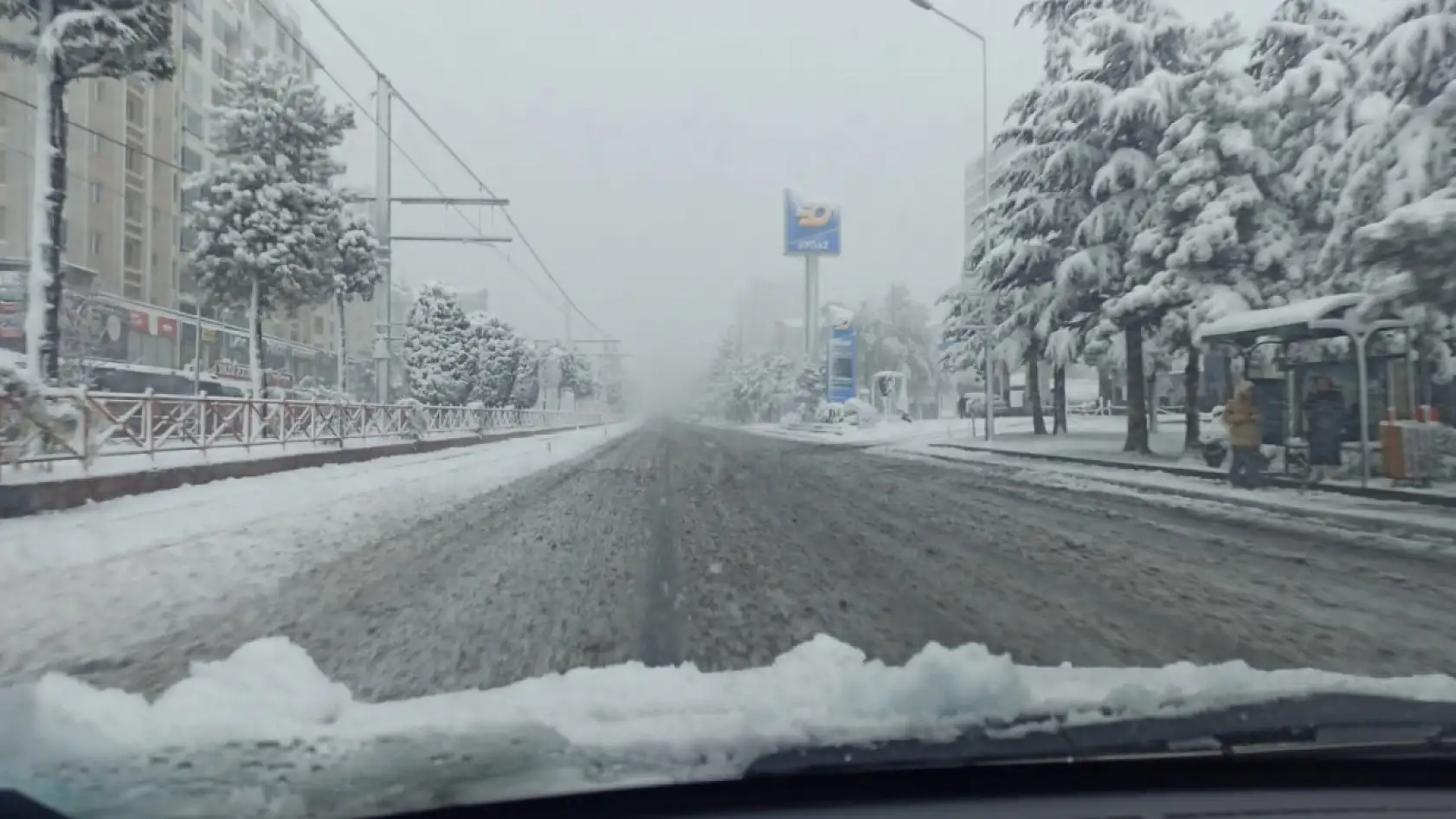 İşte kar sonrası Kayseri Meydanından yansıyan görüntüler