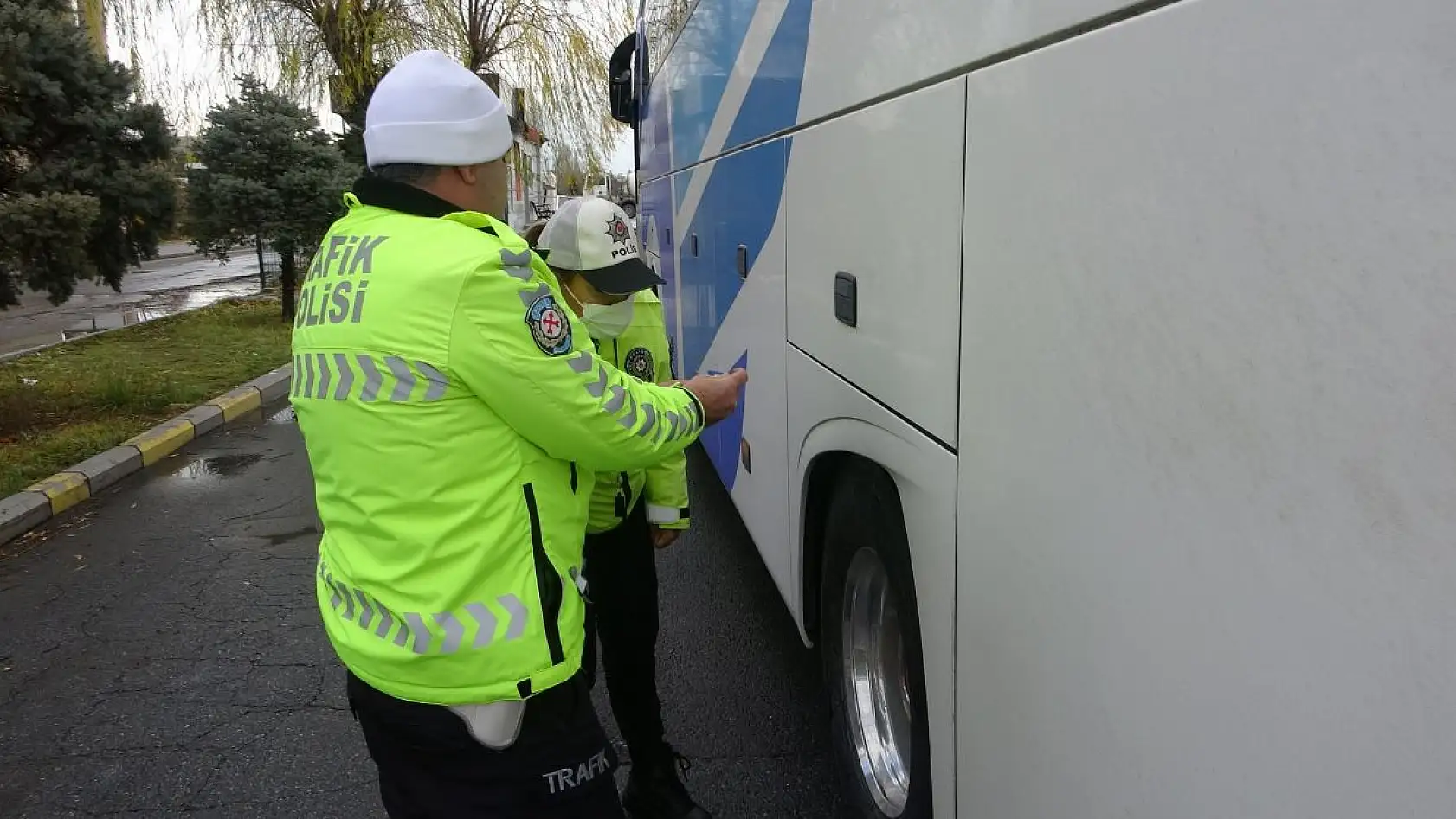 Kayseri'de yolcu otobüslerinde denetim