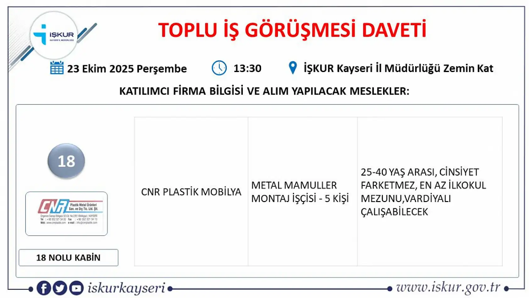 İş görüşme daveti: 22 firma, 363 kişiyi işe alacak!
