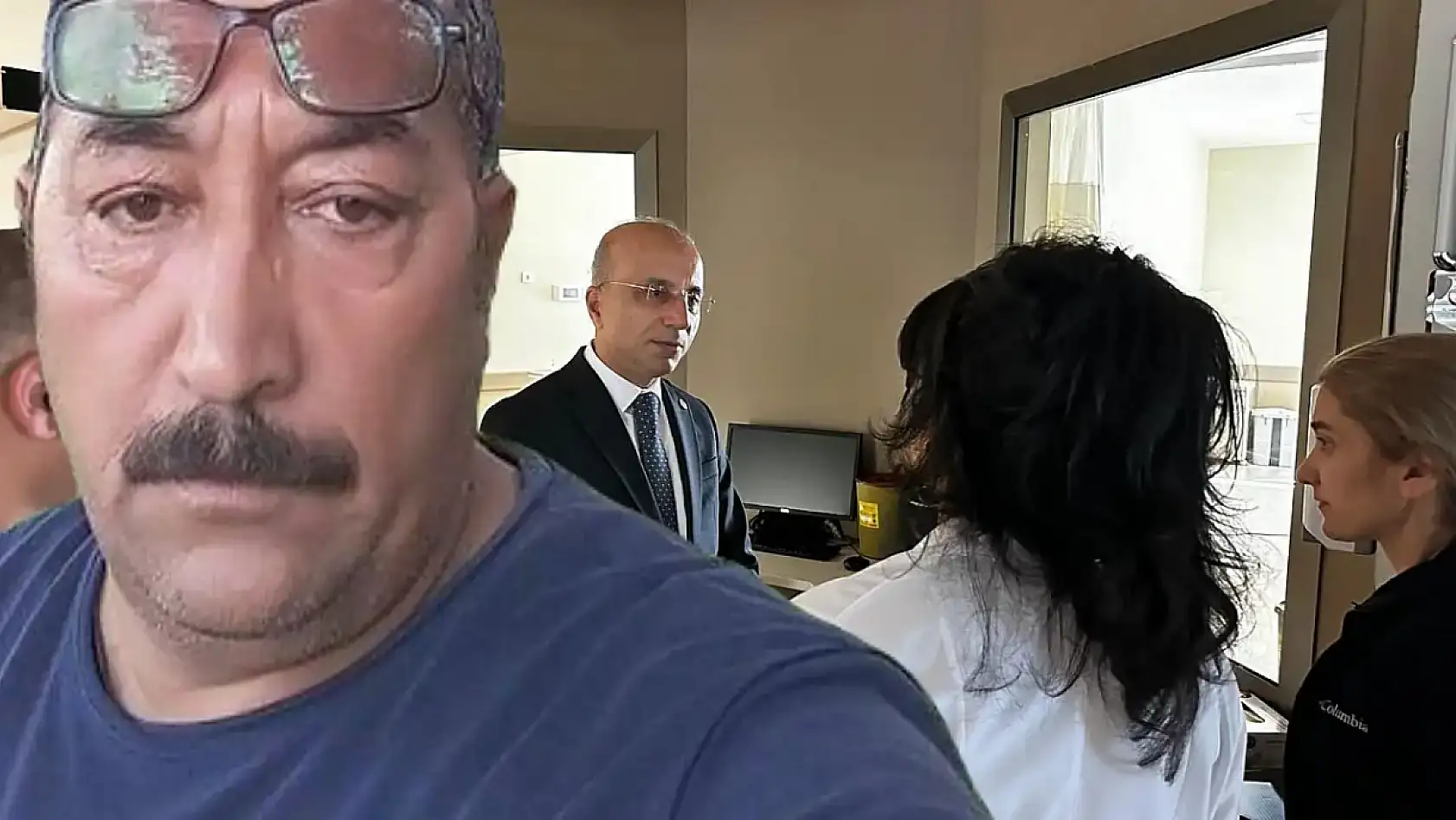 Kayseri'de saldırıya uğrayan isme ziyaret!