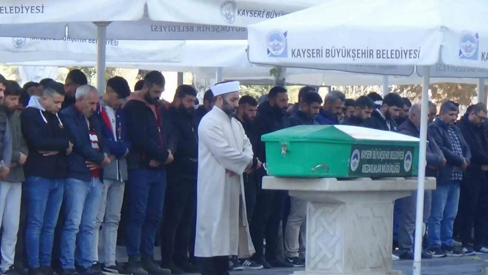 Kayseri'de cinayete kurban giden şahıs son yolculuğuna uğurlandı