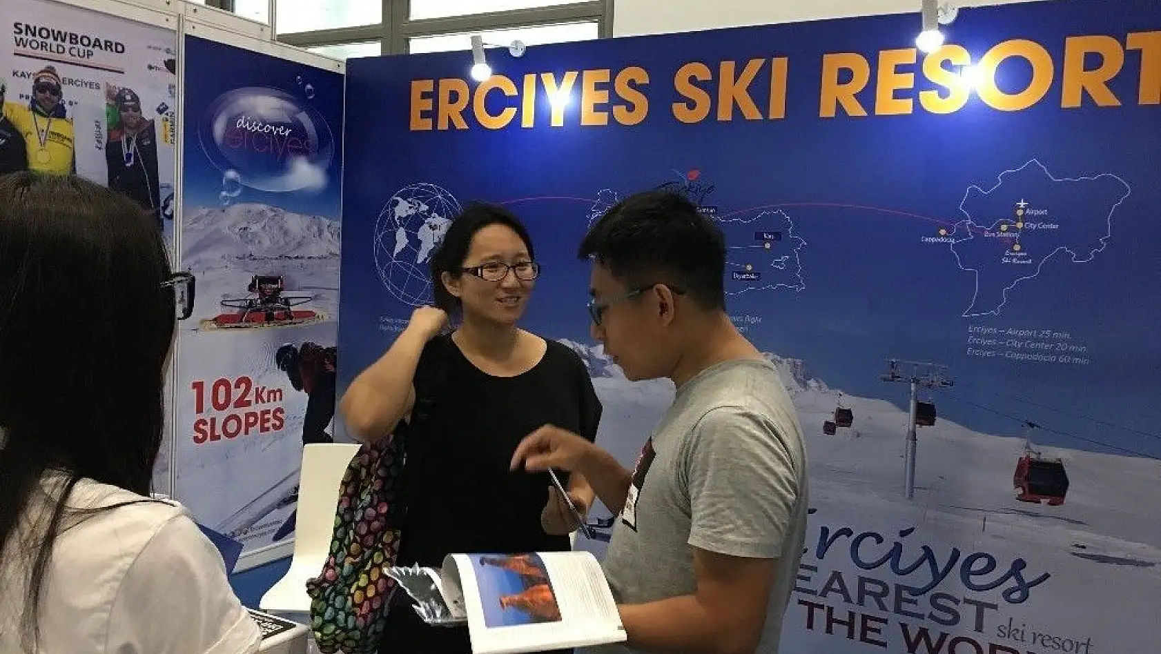 Erciyes, Çinde düzenlenen Dünya Kış Sporları Fuarı'nda görücüye çıktı
