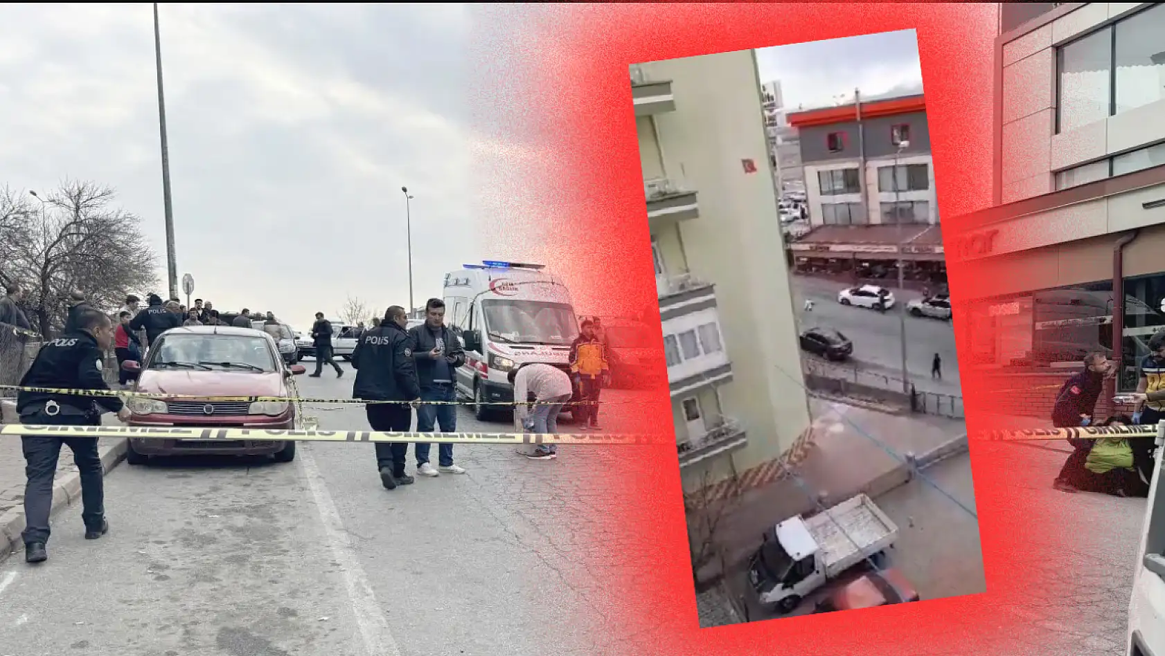 Kayseri'de kan donduran olayın görüntüleri! Önce öldürdü ardından üzerinden araçla geçti!