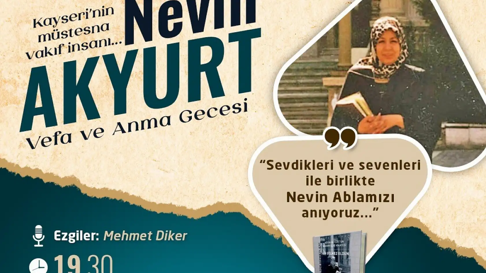 Kayseri'de Nevin Akyurt anılacak!