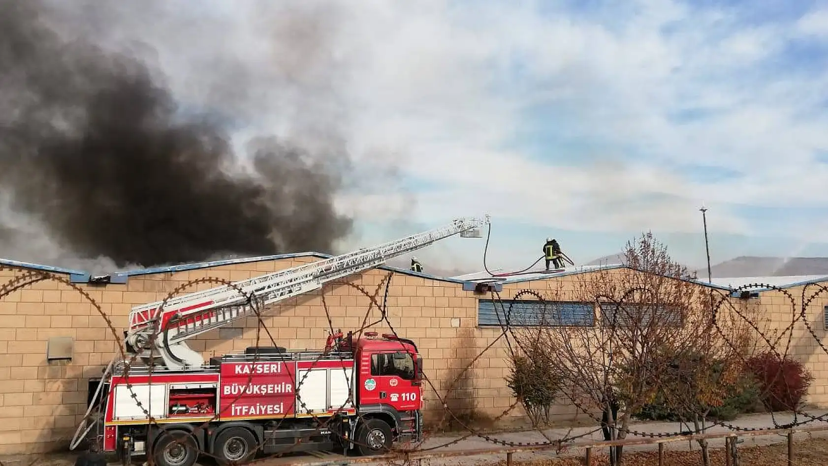 Kayseri'de tekstil fabrikasında yangın
