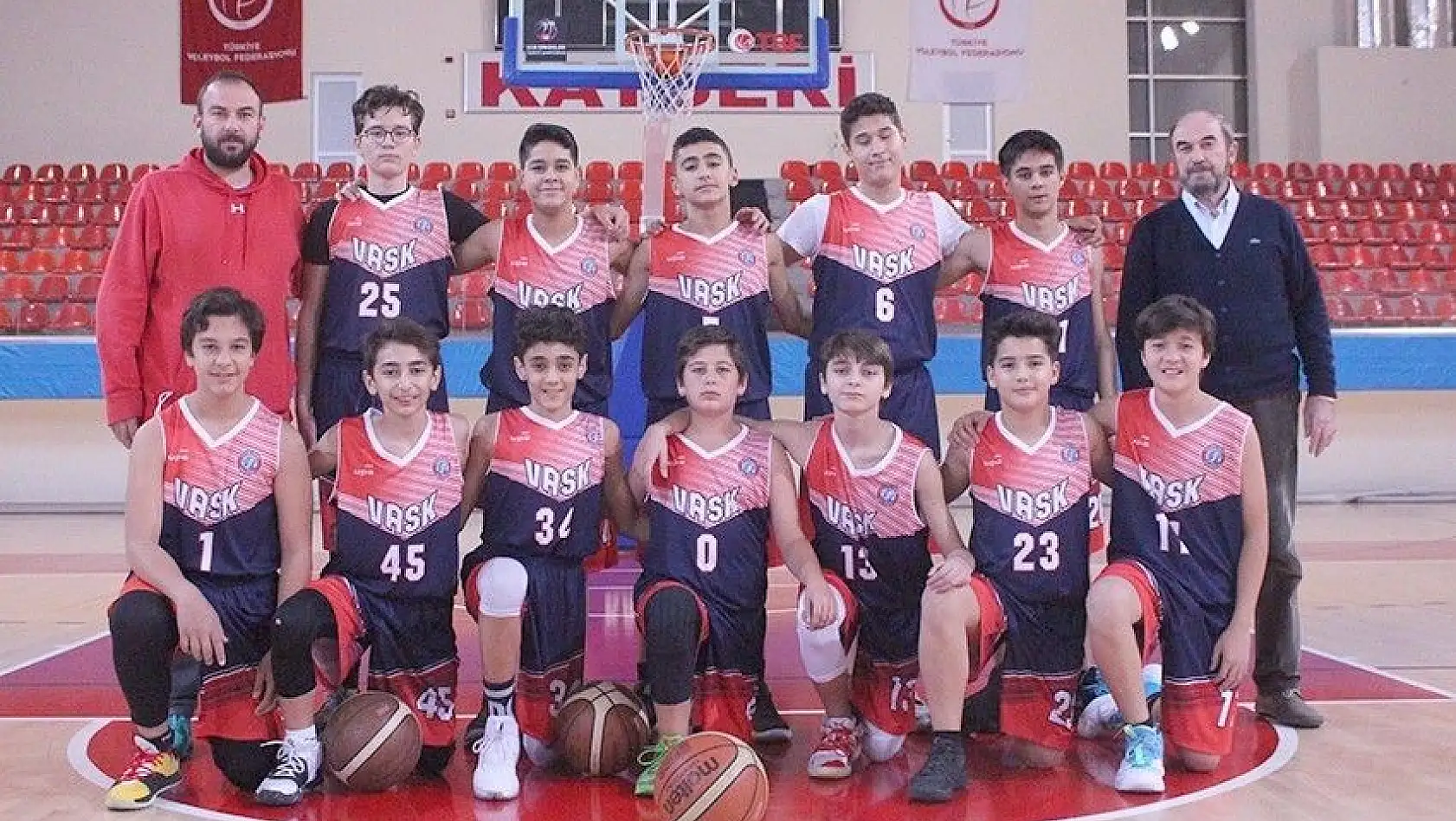Kayseri U-14 Erkekler Basketbol Ligi: Kayseri Spor A.Ş.- Adigespor: 45-13
