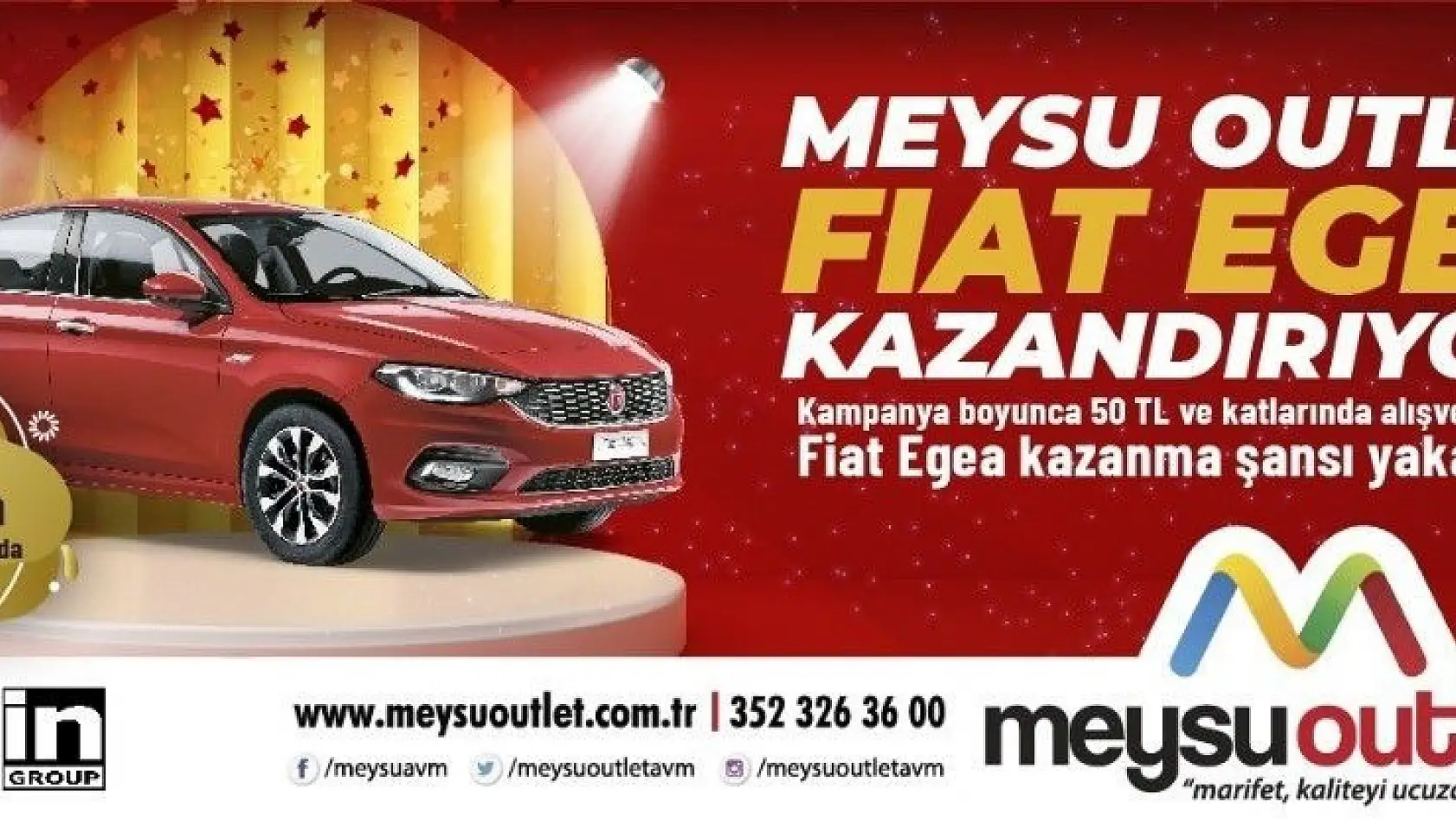 MEYSU Outlet Fiat Egea kazandırıyor
