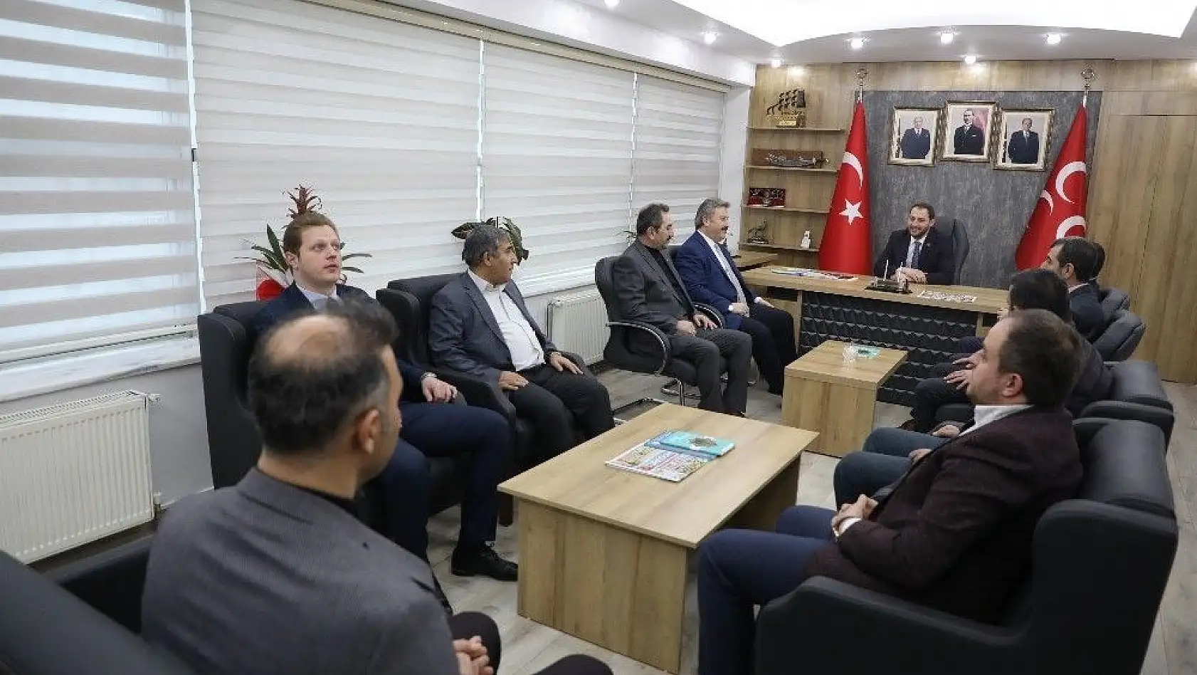 Palancıoğlu'ndan MHP Melikgazi İlçe Başkanı Kalın'a hayırlı olsun ziyareti