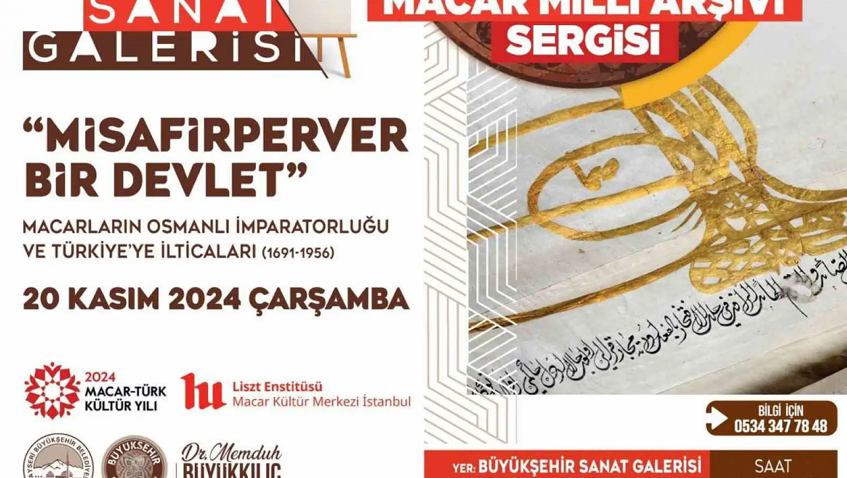 Macar milli arşivi'nden 19 eser Kayseri'de