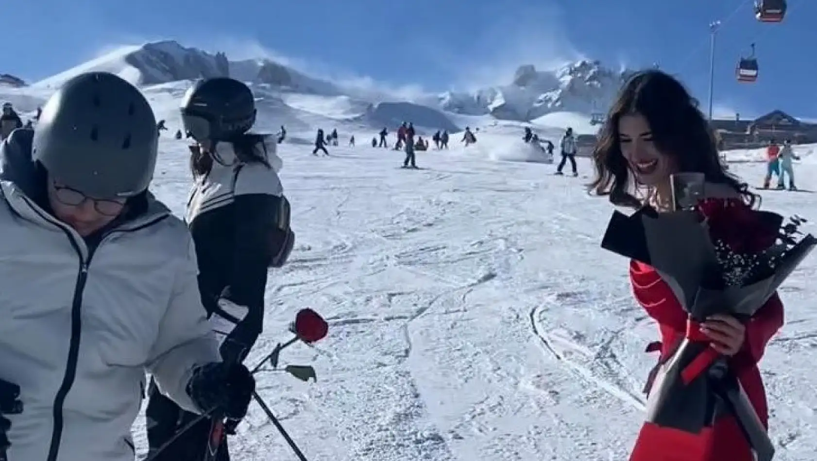 Erciyes'te şaşırtan görüntü!