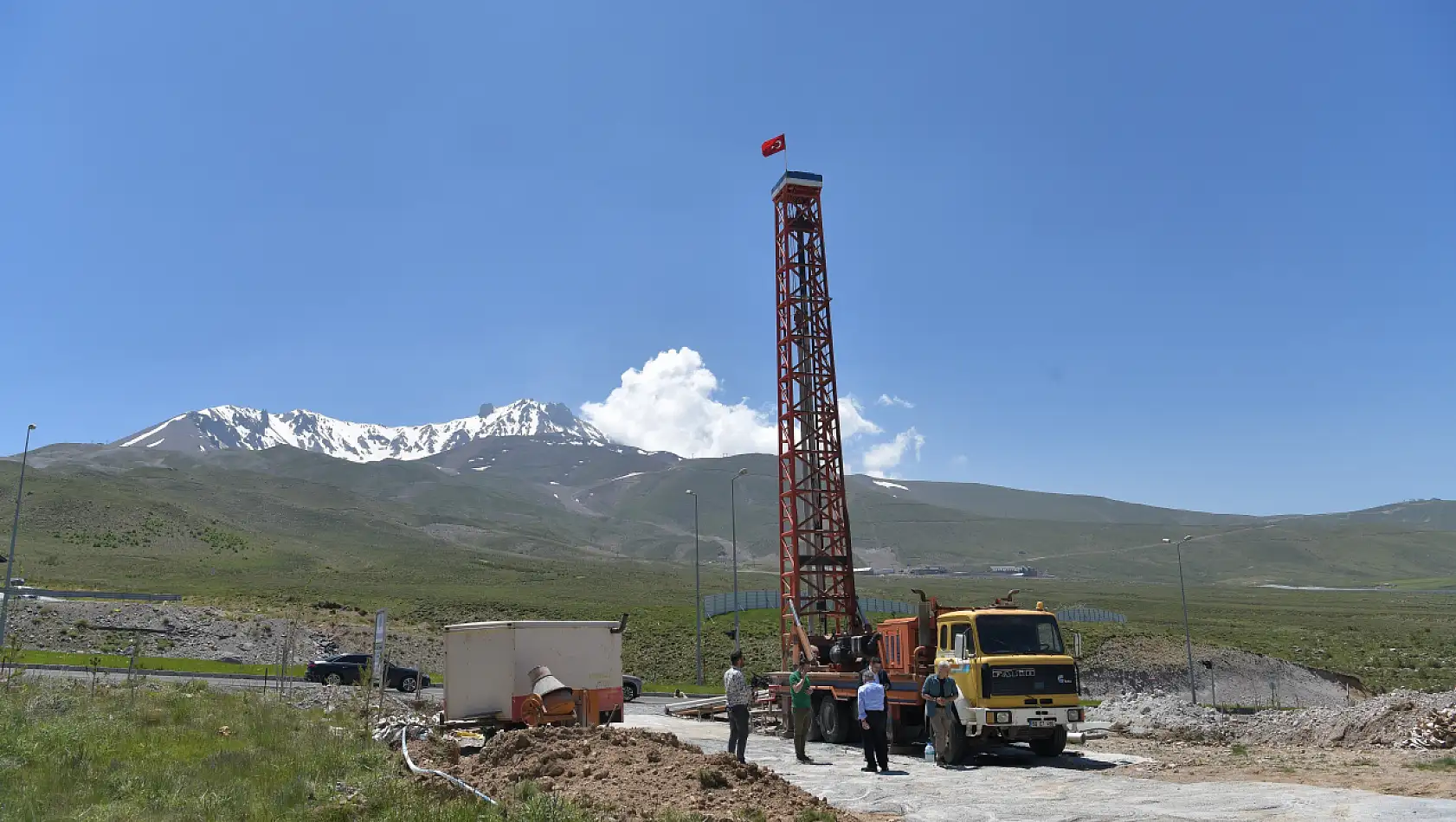 Erciyes'te sondaj çalışmaları