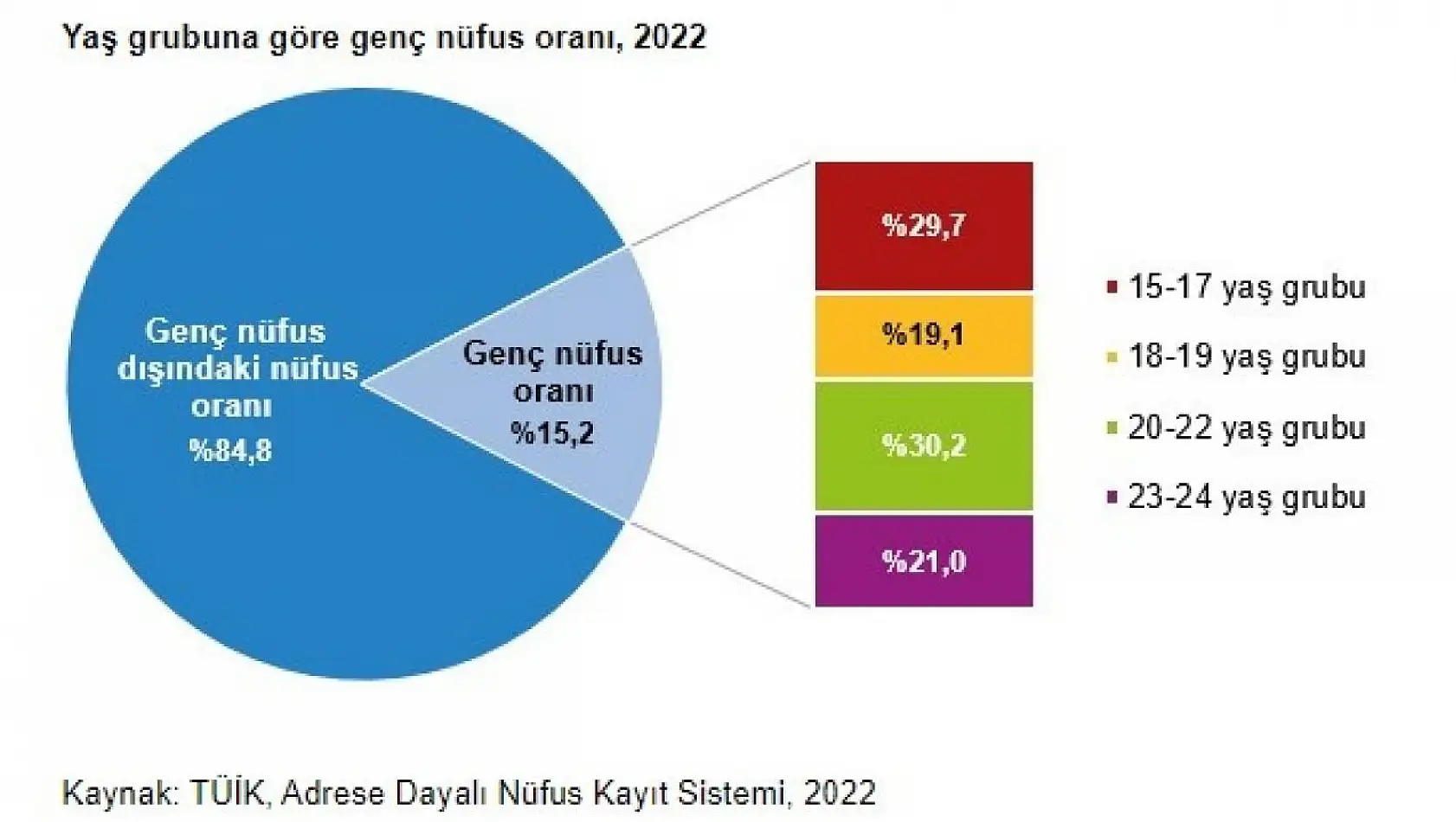 Kayseri'de genç nüfus oranı yüzde kaç?