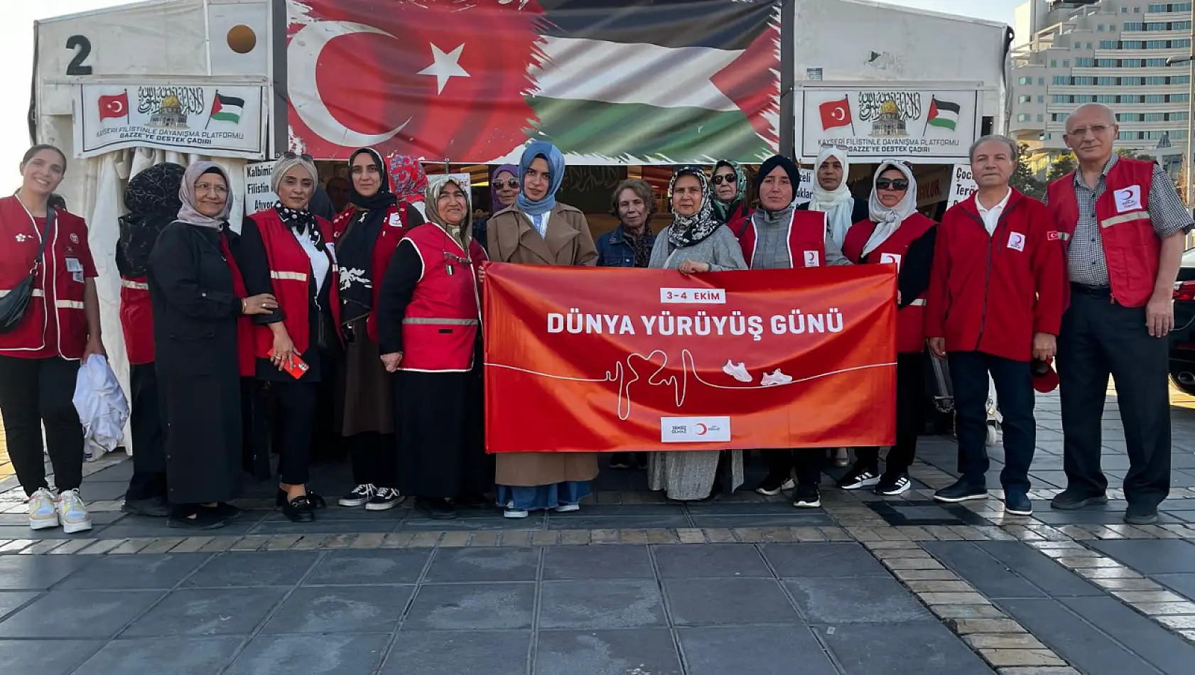 Kayseri'de sağlık için yürüdüler