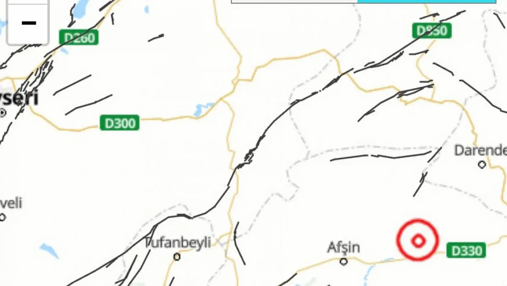 Sarız fayında 5 deprem meydana geldi