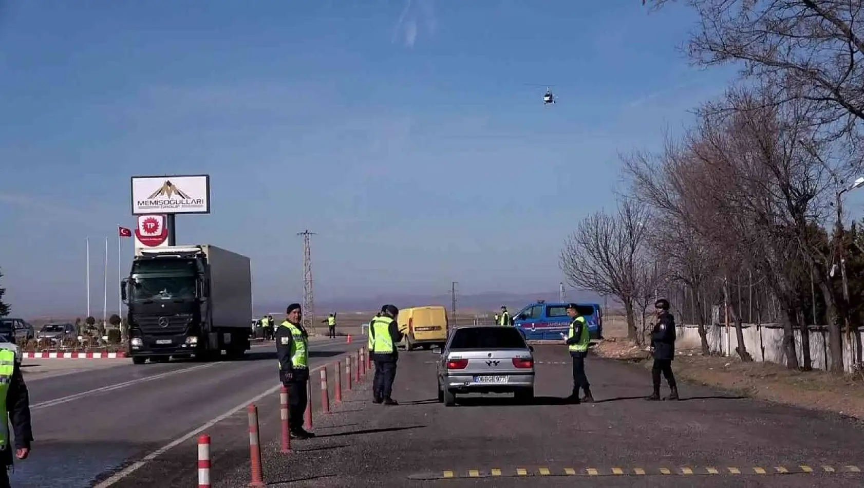 Yozgat'ta 'cayrokopter' ile trafik denetimi yapıldı